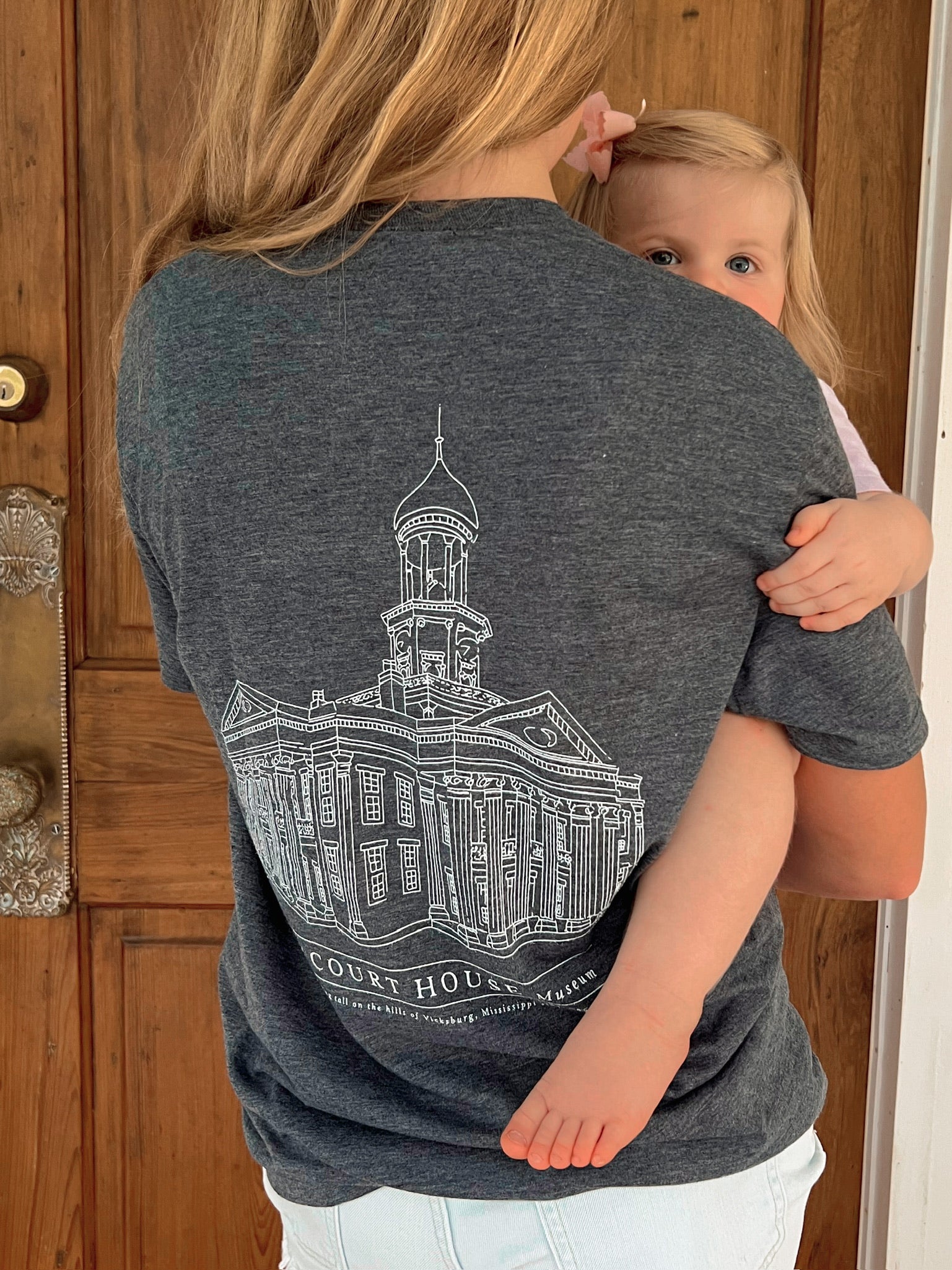 Grey Adult Short Sleeve Unisex Old Court House Museum Tee