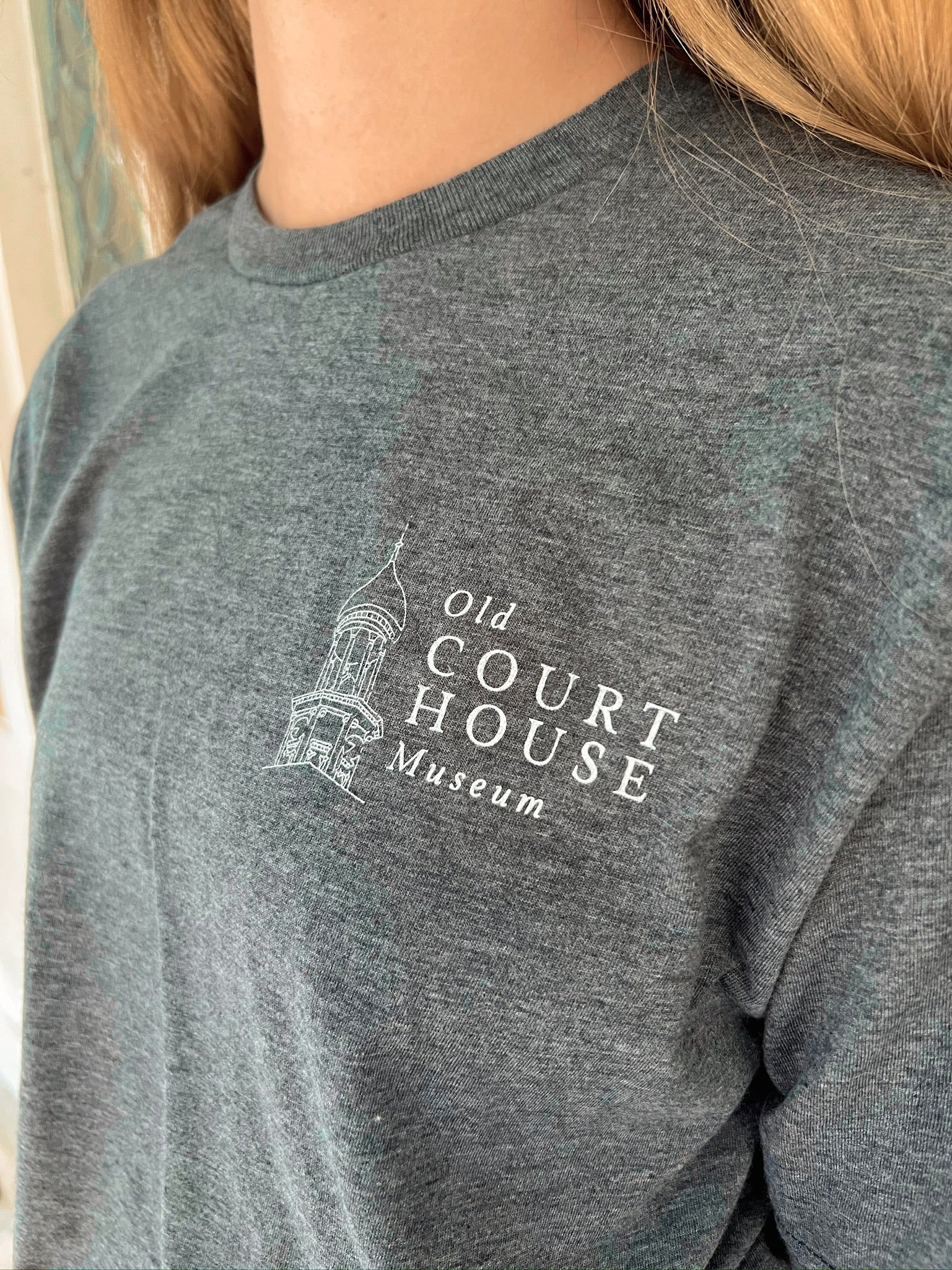 Grey Adult Short Sleeve Unisex Old Court House Museum Tee